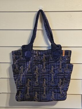 Donna Sharp Quilted Purple And Gold Tote Bag